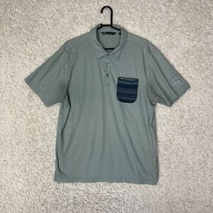 Pinehurst Travis Mathew Polo Shirt Mens Large Green Golf